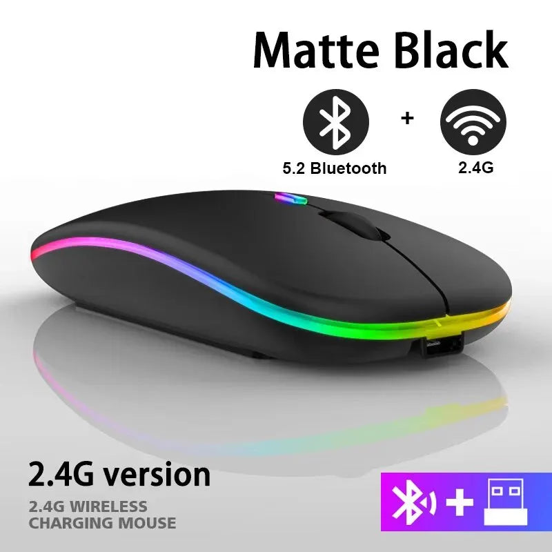 Smooth Wireless Mouse RGB Bluetooth Mouse - Sleek & Responsive