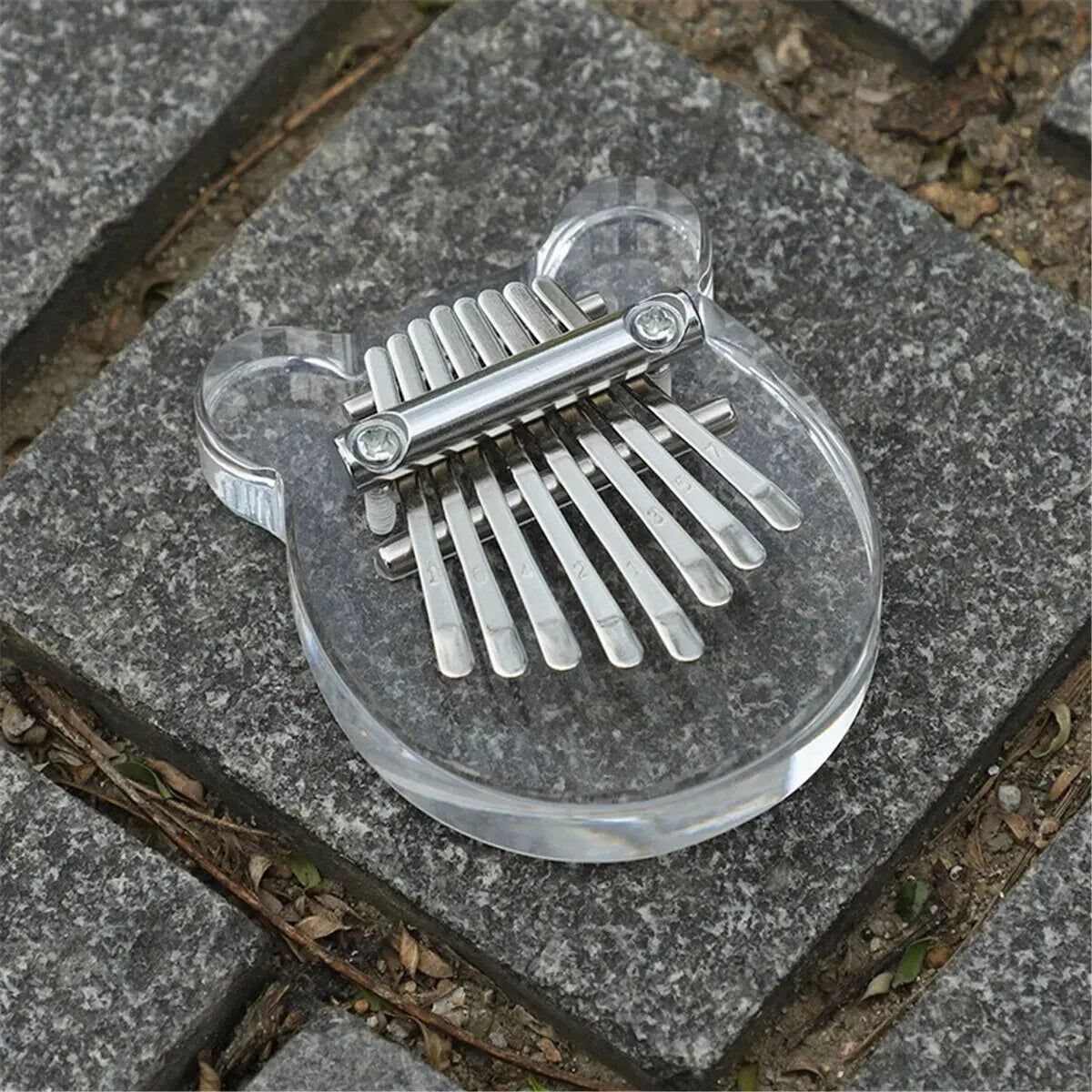 Miwayer 8 Keys Mini Kalimba Rainbow Transparent Heart Crystal Kalimba Acrylic Thumb Piano Acoustic Finger Piano Music Instrument