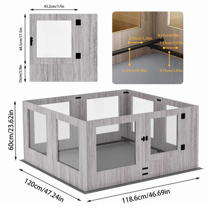 Heavy Duty Dog Playpen Indoor Pet Whelping Box Fence