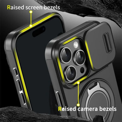 Luxury Camera Protector Push Window Shockproof Armor Strong Protection Car Mount Stand Phone Case For Iphone 16 Pro Max