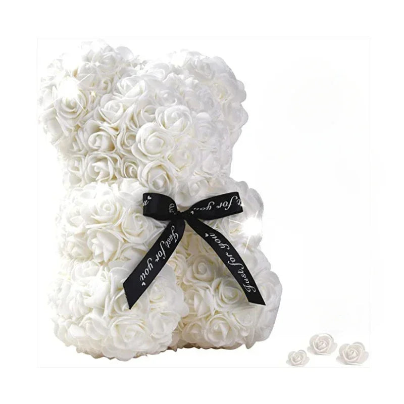 Artificial Flower Eternal Rose Teddy Bear Valentine's Day Anniversary Gifts