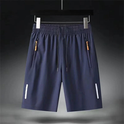 Ice Silk Shorts Quick Dry Breathable Men's Summer Thin Large Sport Running Sweat Wicking Hygroscopic Beach Casual Loose Capris