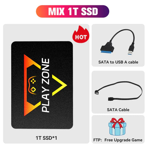 Retro Gaming SSD for Switch/PS5/Xbox/PS4/PS3/PS2/WIIU 80+Emulators