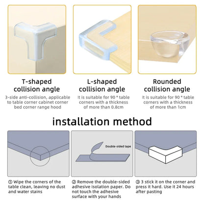 Baby Safety Silicone Table Corner Protector Transparent Edge Guards