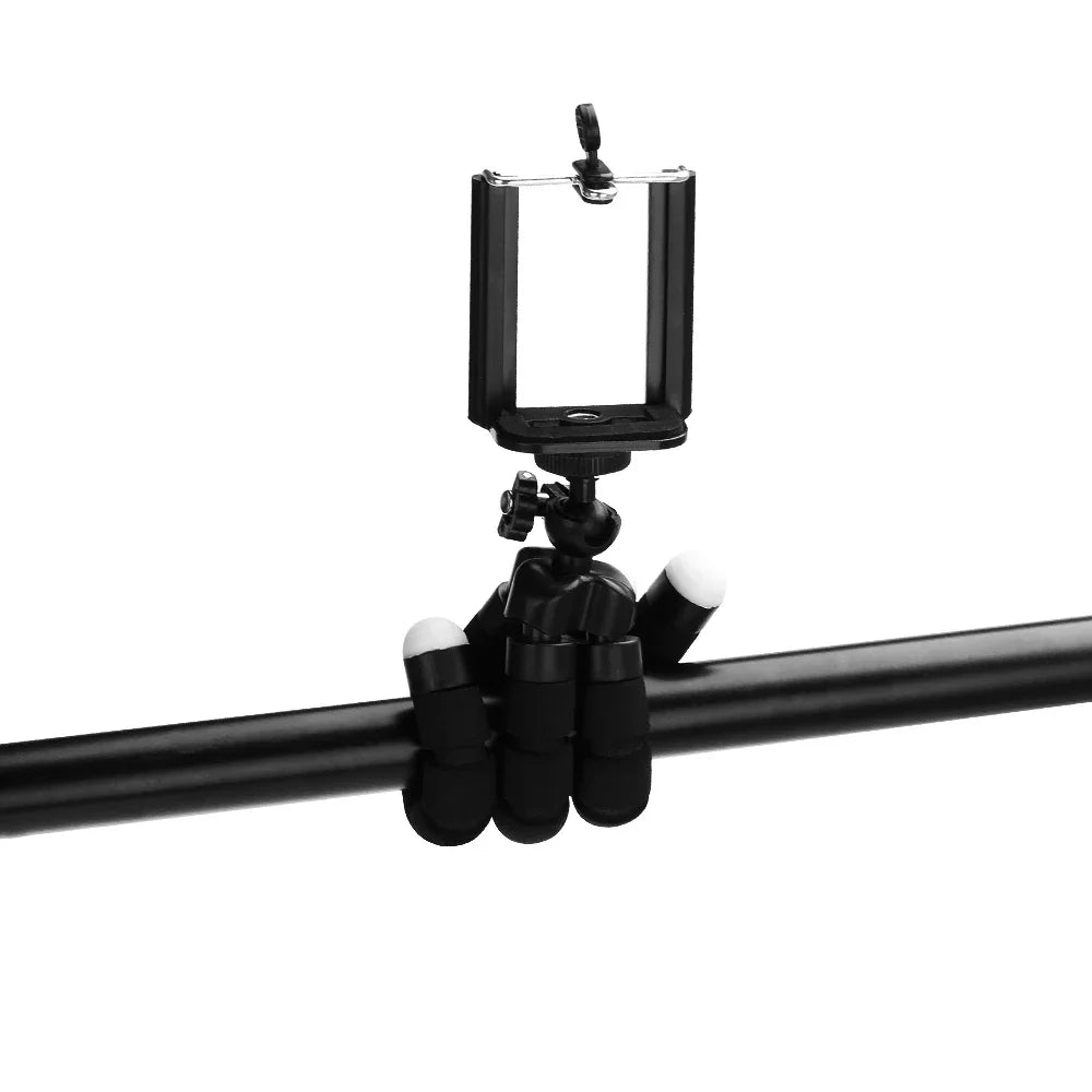 Portable Phone Tripod - Adjustable Mini Octopus Stand with Clip Holder for Smartphones and Cameras