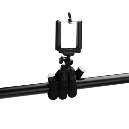 Portable Phone Tripod - Adjustable Mini Octopus Stand with Clip Holder for Smartphones and Cameras