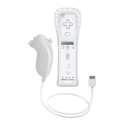 1 pair with Nunchuck Controller Set Motion Plus Remote Controller Wii Remote Controller Gamepad for Nintendo Wii Games Control