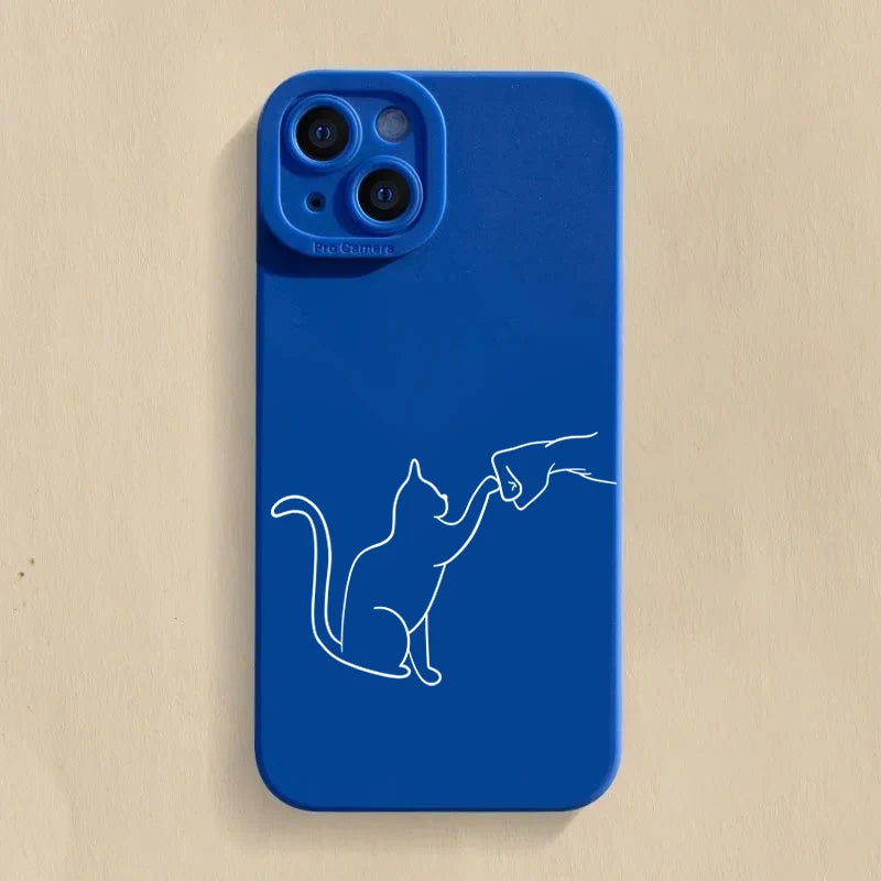 Cute Cartoon Matchman Matte Silicone Phone Case For iPhone 16 11 12 13 14 15 Pro Max XR XS X 7 8 Plus SE 2020 Soft Back Cover