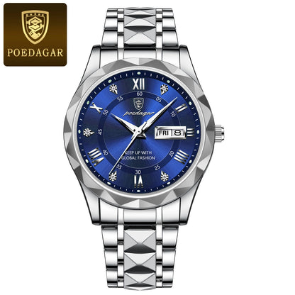 Men's Waterproof Double Calendar Luminous Quartz Watch