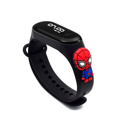 Marvel Spider-Man Children's Cartoon Fashion Watches Stitch Iron Man Electronic Digital LED Display Waterproof Holiday Gift Kids