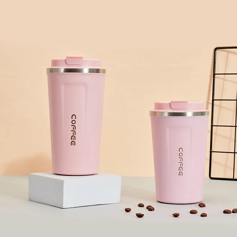 380/510ML Travel Stainless Steel Coffee Cup Thermal Mug Leak-Proof Thermos Bottle Tea Coffee Mug Vacuum Flask Insulated Cups Hot
