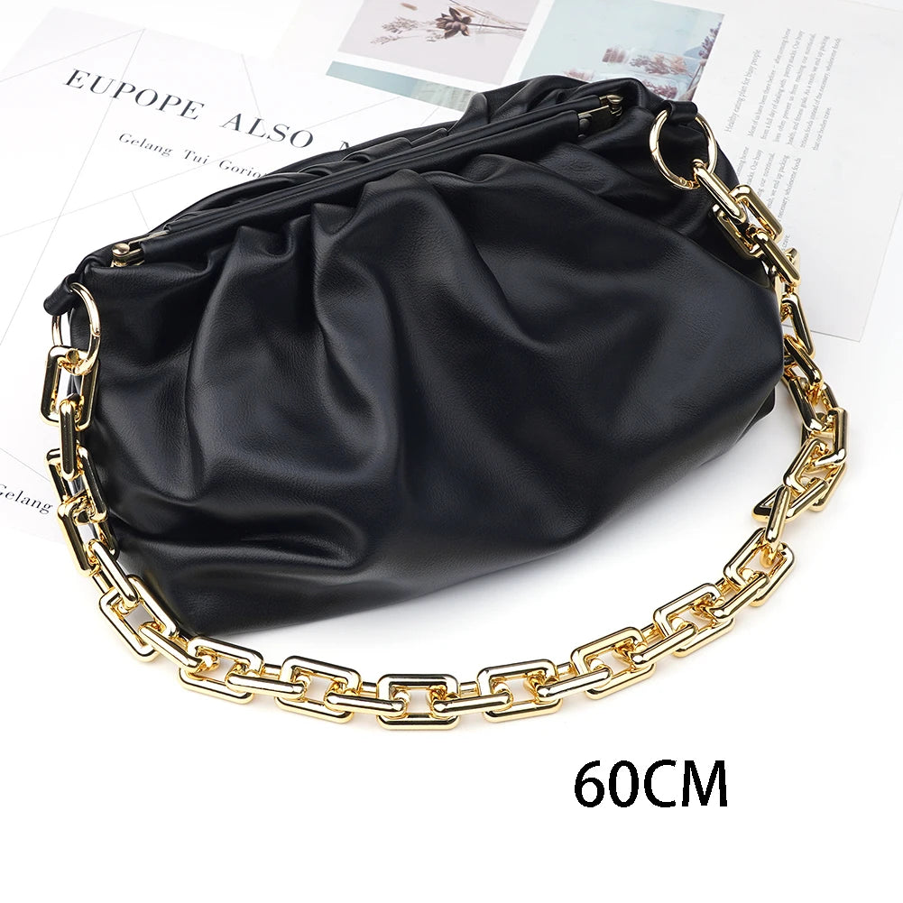 40/60cm Golden Acrylic Purse Chain Strap Handbag Handles Diy Purse Replacement Chain For Shoulder Bag Strap Bag Accessories
