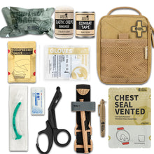 RHINO RESCUE First Aid Kit IFAK POUCH Molle Medical Pouch for Camping Car Travel Hiking 004M (Khaki)