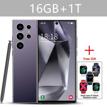 S24 Ultra Smart Mobile Phones Smartphone 5G Dual SIM Snapdragon 8 gen 3 Cell Phone 16G 1TB Android Global Version Cellphones