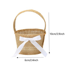 Wedding Lace Burlap Flower Basket Linen Candy Storage Bag Wedding Party Baby Shower Favour Gift Bag