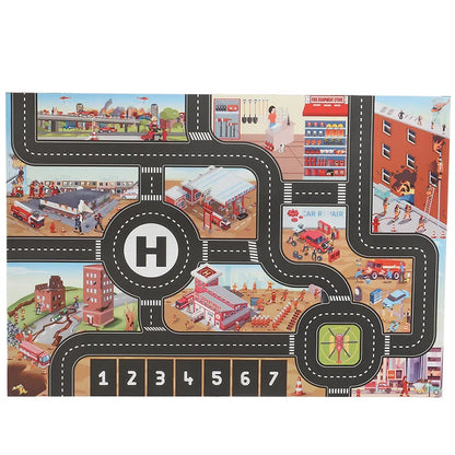 Deluxe Kids City Traffic Rug – Interactive Car Play Mat