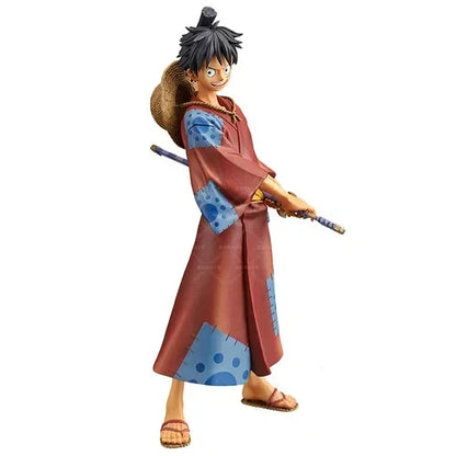 18cm One Piece Wano Anime Figures - Luffy, Zoro, Chopper, Nami, Sanji, Brook, Robin, Law