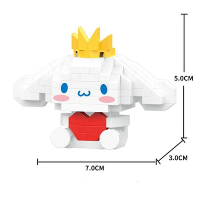 Sanrio Anime Hello Kitty My Melody Cinnamoroll Pompompurin Kuromi Friends Building Blocks Bricks Girl Children Kid Toy Gift Set