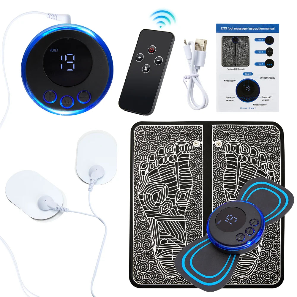Mobile EMS Foot Massage Pad