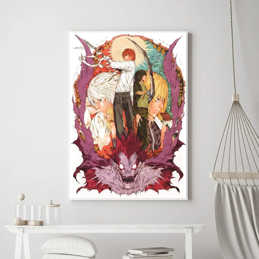 Hot Anime Death Note Poster Prints Poster Wall Painting Bedroom Living Room Wall Bar Restaurant Sticker Small