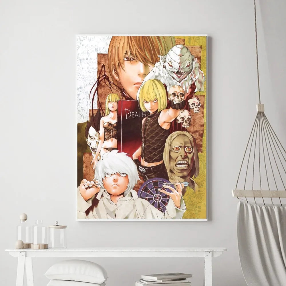 Hot Anime Death Note Poster Prints Poster Wall Painting Bedroom Living Room Wall Bar Restaurant Sticker Small