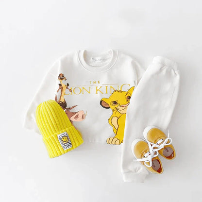 Mickey Mouse Print Hoodie & Trousers Set