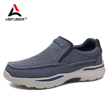 saferido Soothing Breathable Men Sneakers Canvas Shoes Outdoor Thick Sole Massage Platform Shoes Walkking Comfty Slip On Men Loafers
