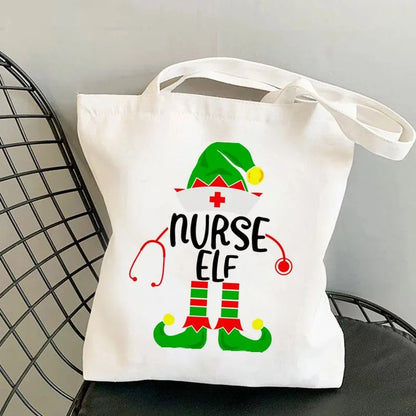 Nursing Essentials Women Shoulder Bag Harajuku Resuable Shopping Bags Lady Canvas Tote Handbag Eco Large Capacity Girls Handbags