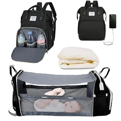 3-in-1 Diaper Bag & Baby Bed