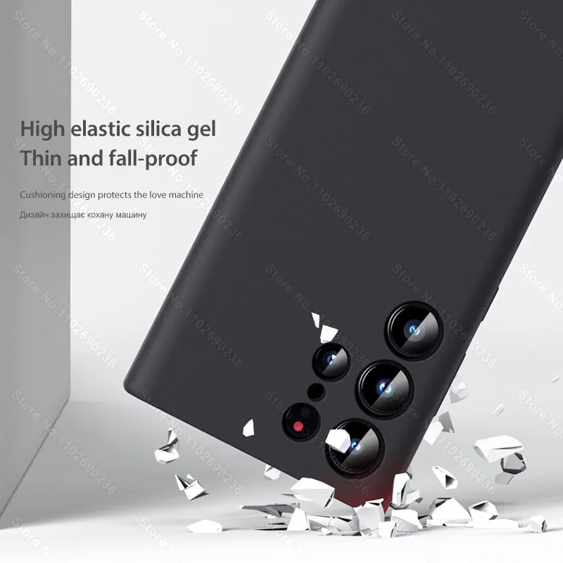 Original Liquid Silicone Case For Samsung Galaxy S24 S23 S22 S21 S25 Ultra A55 A54 A34 A14 A53 A52 Phone Accessories Soft Cover