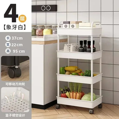 Trolley Rack Kitchen Floor Bedroom Multi-Layer Baby Snacks Mobile Bathroom Bathroom Storage Storage Rack