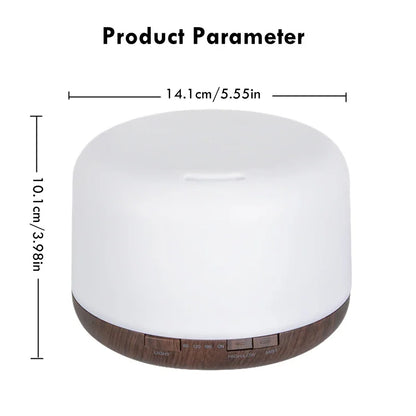 Mini Wood Grain USB Essential Oil Diffuser & Humidifier 500ml