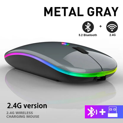 Smooth Wireless Mouse RGB Bluetooth Mouse - Sleek & Responsive