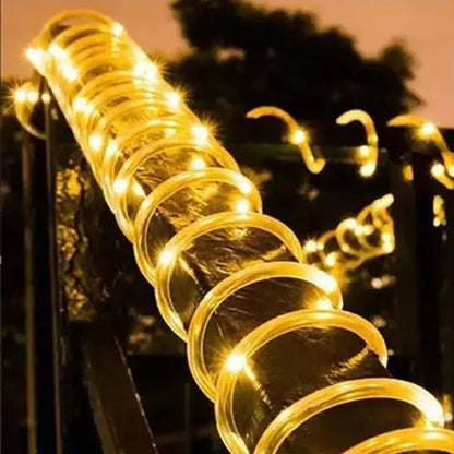 Solar Tube Rope LED Light – Outdoor Garden Christmas Decoration Garland
