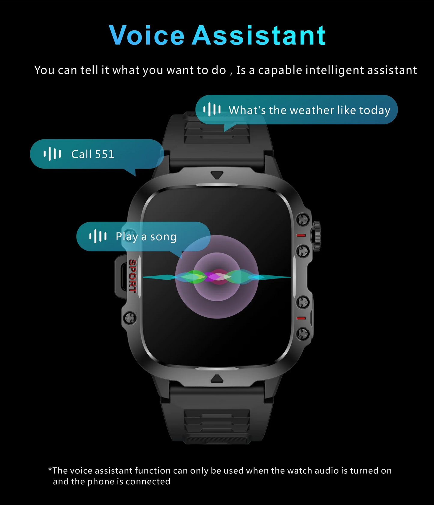 Rugged Outdoor Military Smartwatch for Men with GPS & Health Tracker
