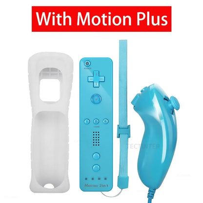 2 in 1 Wireless Remote Controller Compatible with Nintendo Wii/ Wii U With Motion Plus Bluetooth Gamepad Controle For Wii Nunchu