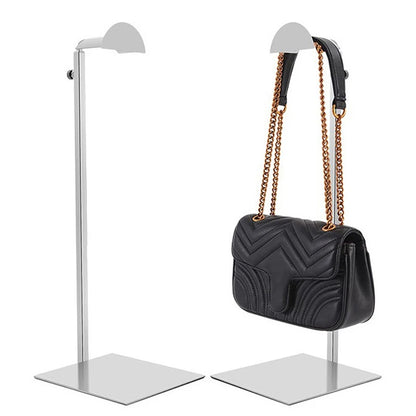 Home Accessories Display Props Stainless Steel Adjustable Polished Gold And Silver Hanging Bag Handbag Purse Stand