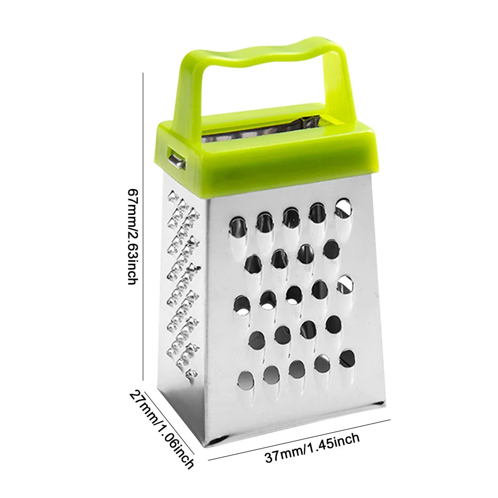 MINI Stainless Steel Four-Sided Grater Planer Multifunctional Peel Cutter Fruit Ginger Garlic Grater