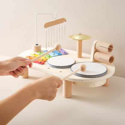 Wooden Aeolian Bells & Xylophone Montessori Baby Educational Musical Toy & Birthday Gift