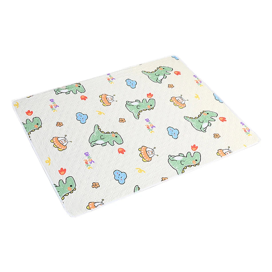 Cartoon Dino 4-Layer Waterproof Baby Changing Pad
