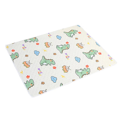 Cartoon Dino 4-Layer Waterproof Baby Changing Pad