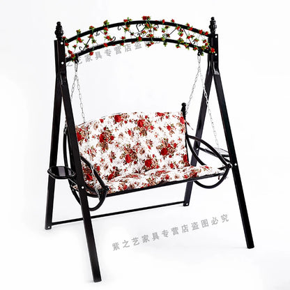 Wooden Swing Chair with Canopy
