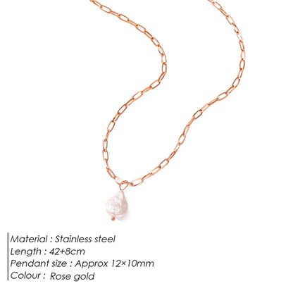 Hanalei Pearl Coin Paperclip Necklace (Bundle)