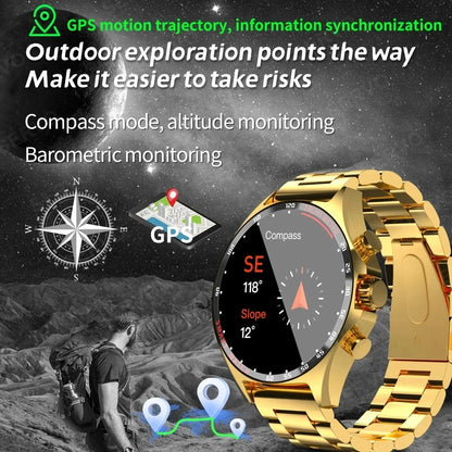 Daredevil GPS Smartwatch for Men - Bluetooth Call HD AMOLED Display, Altitude Tracker, Compass, Fitness Monitor, IP68 Waterproof Adventure Watch