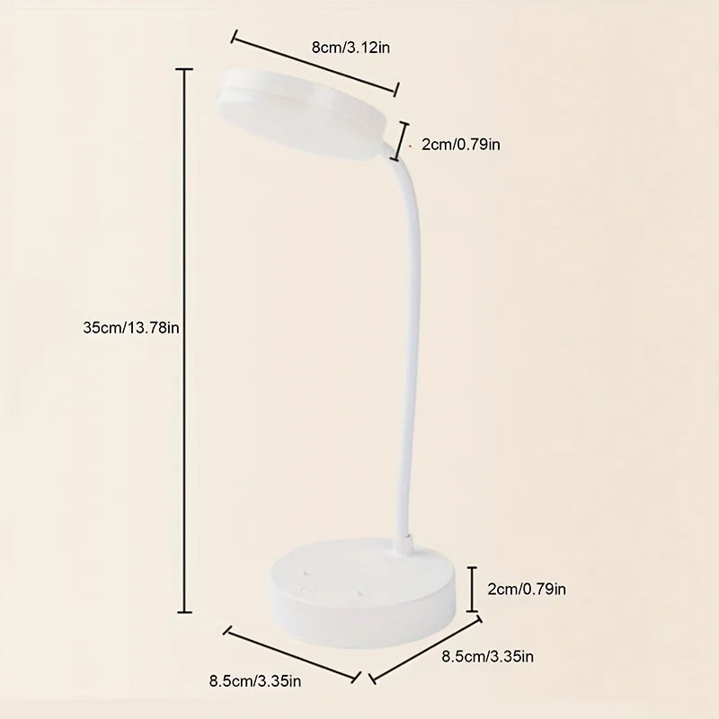 USB Rechargeable LED Desk Lamp – Foldable & Eye Protection Night Light