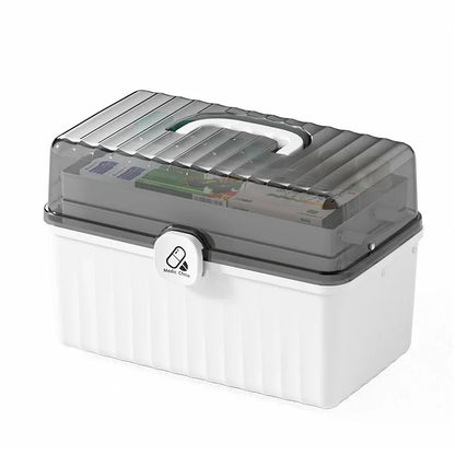 Large Capacity Portable Medical Box Home Use Outdoor Emergency Kit Family Health Care Box Medicine Storage Box