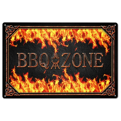 Vintage Metal Tin Poster BBQ Beer Bar Retro Metal Tin Signs Posters Plate Wall Decor for Bar Restaurant Cafe Clubs Retro Plaque