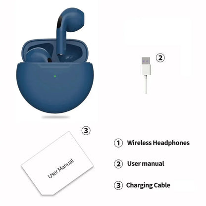 Air Pro 6 TWS Wireless Earbuds – Ultra-Lightweight Bluetooth 5.3 Headset with Mic & Charging Case