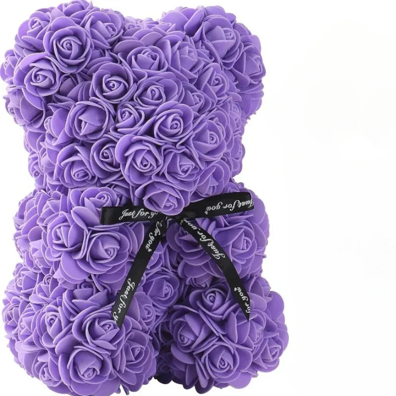 Artificial Flower Eternal Rose Teddy Bear Valentine's Day Anniversary Gifts