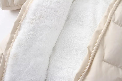 Winter Baby Down Jumpsuit – Wool Hooded, Snowproof & Warm
